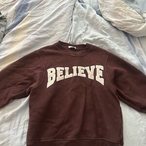 Sandro Believe Graphic Sweatshirt - Maroon